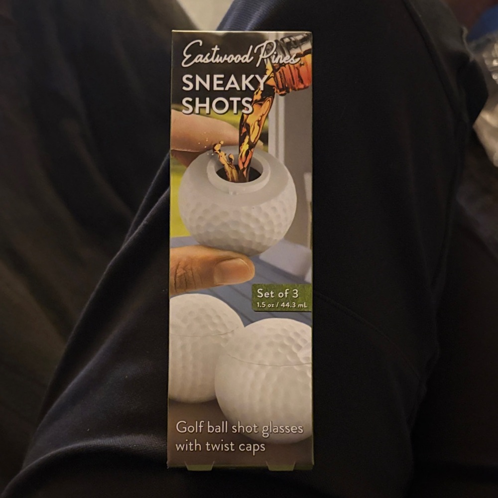 Sneaky Shots Golf Ball Shot Glasses - White